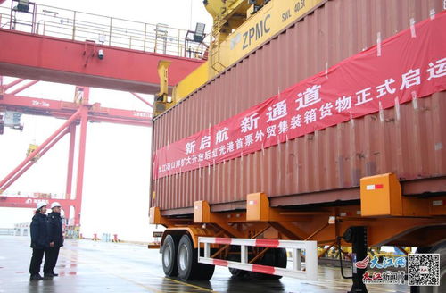 九江港口岸擴(kuò)大開放后首票外貿(mào)集裝箱貨物啟運